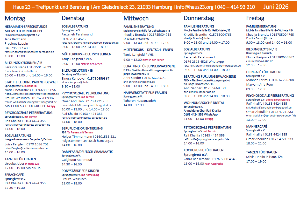 Programm Haus23